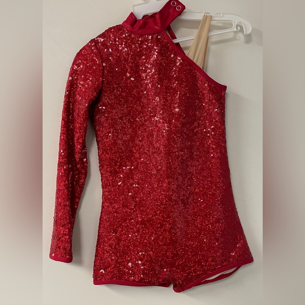 Double Platinum IC Red Dance Sequin Costume